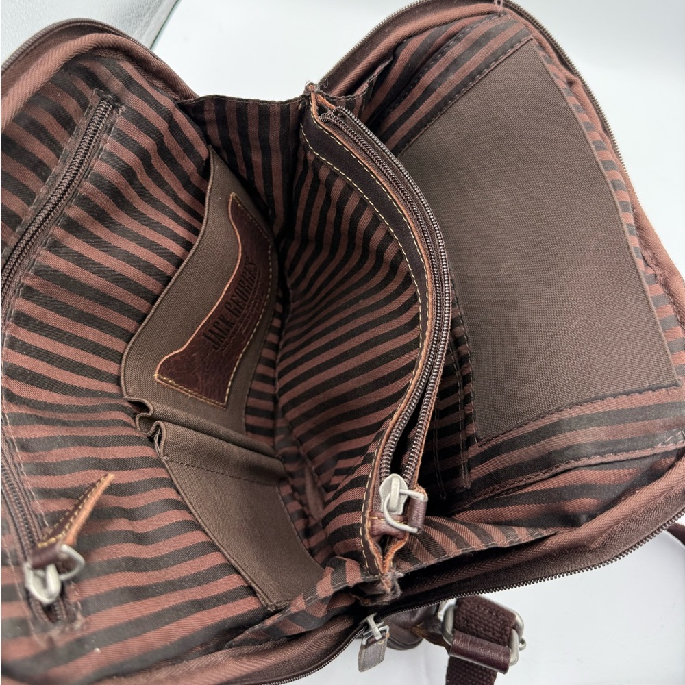 Jack Georges Small Backpack Purse Convertible Crossbody Leather Travel - Picture 9 of 11